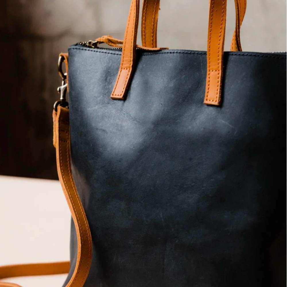 ABLE Clothing Abera Crossbody
Leather Bag Black w/ Brown